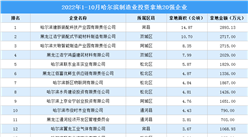 产业招商情报：2022年1-10月哈尔滨制造业投资拿地20强企业
