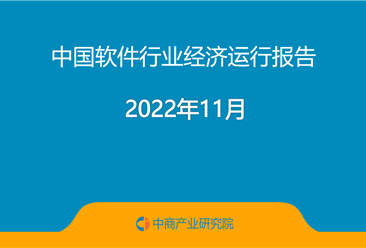 2022年11月中國軟件行業經濟運行報告（附全文）