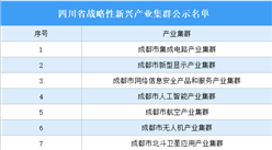 四川省戰略性新興產業集群名單發布：23個產業集群入選（圖）