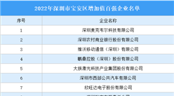2022年深圳市宝安区增加值百强企业名单发布：麦克韦尔等100家企业入选（图）