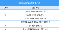 2022中国VR50强企业名单（图）