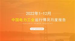 2022年1-12月中國電力工業運行情況月度報告（附完整版）
