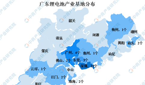 2023年广东锂电池产业分布情况：深圳锂电企业最多（图）