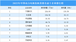 2022年中國動力電池裝機量排名前十企業排行榜（附榜單）