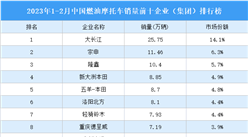 2023年1-2月中國燃油摩托車銷量前十企業（集團）排行榜（附榜單）