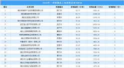 【工業投資盤點】2023年一季度湖北省工業土地投資TOP50企業總投資近17億