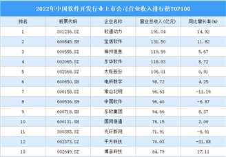 2022年中国IT服务行业上市公司营业收入排行榜TOP100（附榜单）