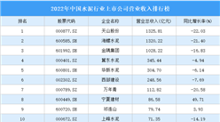 2022年中国水泥行业上市公司营业收入排行榜（附全榜单）