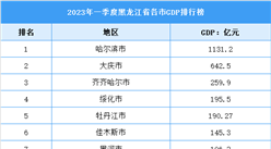 2023年一季度黑龙江省各市GDP排行榜：哈尔滨领跑全省（图）