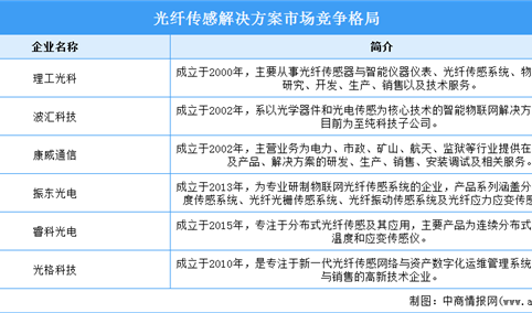 2023年中国光纤传感解决方案市场规模及竞争格局预测分析（图）