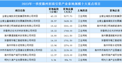 【項目投資動態】2023年一季度滁州工業投資十大重點項目盤點