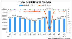 2023年5月中國鞋靴出口數據統計分析：出口量與上年持平