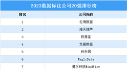 2023数据标注公司20强排行榜（附榜单）