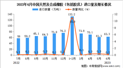 2023年6月中国天然及合成橡胶进口数据统计分析：进口额小幅下降