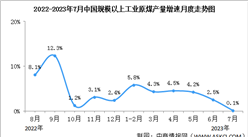 2023年1-7月中国能源生产情况：电力生产保持增长（图）