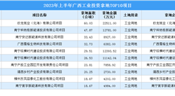 2023年上半年广西十大工业土地投资项目，涉地面积超311公顷