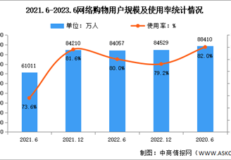 2023年上半年我国网络购物用户规模达8.84亿 占网民整体的82.0%（图）