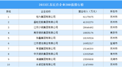2023江蘇民營企業200強排行榜（附完整榜單）