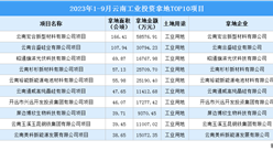 抓项目扩投资 2023年1-9月云南工业投资TOP10项目土地投资近667公顷