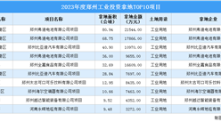 【项目投资跟踪】2023年度郑州工业投资TOP10项目盘点