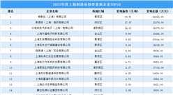 年终小结 | 2023年度上海市制造业投资企业TOP50汇总