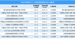 2023年度遼寧工業土地投資規模最大的十個項目匯總（圖）