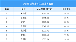 2023年深圳市各区GDP排名情况（附榜单）