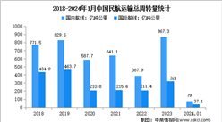2024年1月中國民航運輸情況分析：運輸總周轉量完成116.1億噸公里（圖）