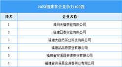 2023福建茶企競爭力100強（附榜單）