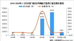 2024年1-2月中國飛機及其他航空器進口數據統計分析：進口量同比下降6.6%