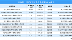 2024年一季度杭州十大工業土地投資項目，總投資額超6億（圖）