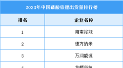 2024年中国磷酸铁锂出货量及出货量排名预测分析（图）