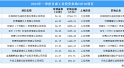 2024年一季度甘肅工業土地投資規模最大的十個項目匯總（圖）