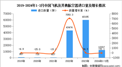 2024年1-3月中国飞机及其他航空器进口数据统计分析：进口量12207架