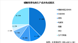 2024年中国磷酸铁锂电池成本结构及产销量预测分析（图）