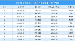 2023年中國上市公司獲得政府補(bǔ)助排行榜TOP100（附榜單）