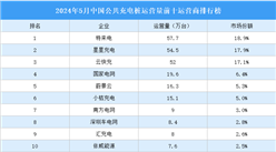 2024年5月中国公共充电桩运营量前十运营商排行榜（附榜单）