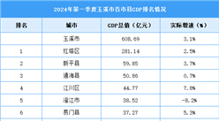 2024年一季度玉溪市各区县(市)GDP排行榜：红塔区位居榜首（图）