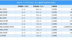 【项目投资跟踪】2024年上半年江苏省工业土地投资TOP10项目盘点