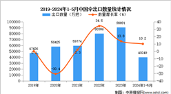 2024年1-5月中國傘出口數(shù)據(jù)統(tǒng)計(jì)分析：出口金額小幅增長