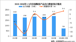 2024年1-5月中国陶瓷产品出口数据统计分析：出口量同比增长8.6%