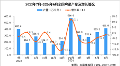 2024年6月全國啤酒產(chǎn)量數(shù)據(jù)統(tǒng)計(jì)分析