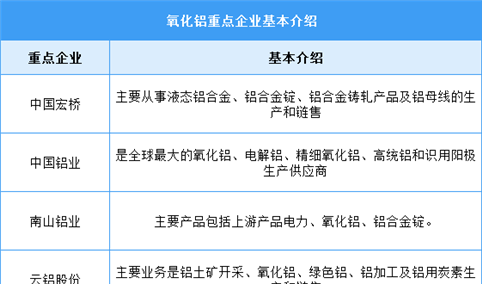 2024年中国氧化铝产量及重点企业预测分析（图）