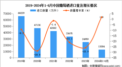 2024年1-6月中國葡萄酒進口數(shù)據(jù)統(tǒng)計分析：進口量同比增長1.9%