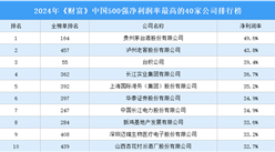 2024年《財(cái)富》中國500強(qiáng)凈利潤率最高的40家公司排行榜（附榜單）