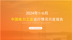 2024年1-6月中國(guó)電力工業(yè)運(yùn)行情況月度報(bào)告（附完整版）