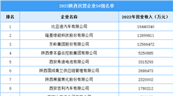 2023陜西民營(yíng)50強(qiáng)企業(yè)名單（附榜單）