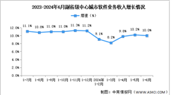 2024年1-6月中國軟件業各地區及副省級中心城市情況分析（圖）