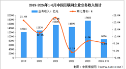 2024年1-6月中国互联网企业业务收入及利润总额分析（图）