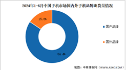 2024年1-6月中國手機(jī)行業(yè)國內(nèi)外品牌出貨量及上市情況分析（圖）